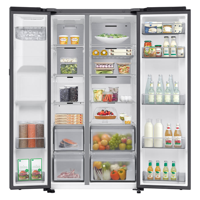 Refrigerator with freezer SAMSUNG Side-by-Side RS80F66KBFEO, 634 l, Auto Open Door, 178.4 cm