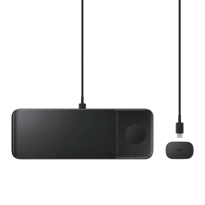 Samsung Trio EP-P6300TBEGEU 3in1 inductive charger for phone / Galaxy Watch / Buds - black + mains charger + cable