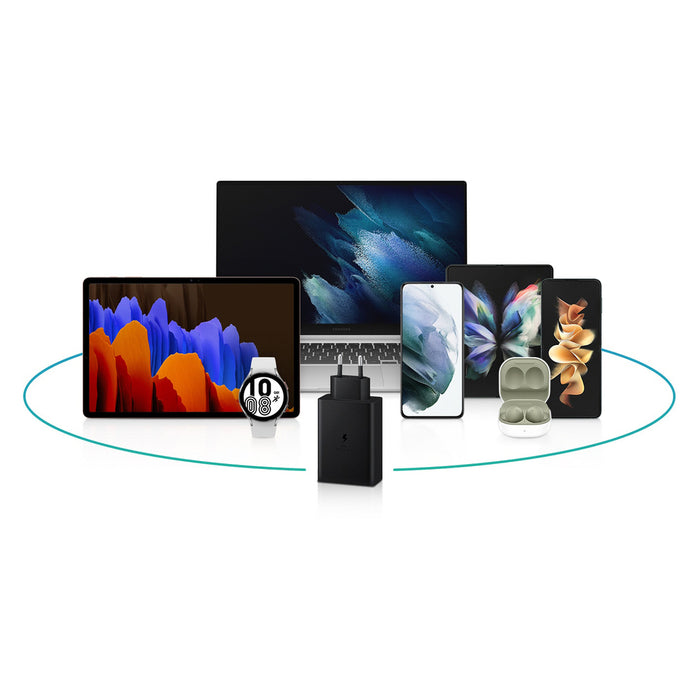 Samsung charger 2x USB Type C / USB PPS, Power Delivery PD 65W, QC 3.0, AFC, FCP black (EP-T6530NBEGEU)