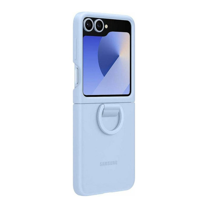 Samsung Galaxy Flip6 Silicone Case with Ring Blue