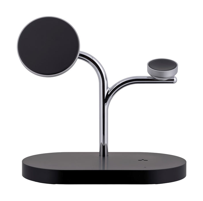 Samsung GP-PWU024WIABW mobile device charger Headset, Smartphone, Smartwatch Black, Silver USB Wireless charging Indoor