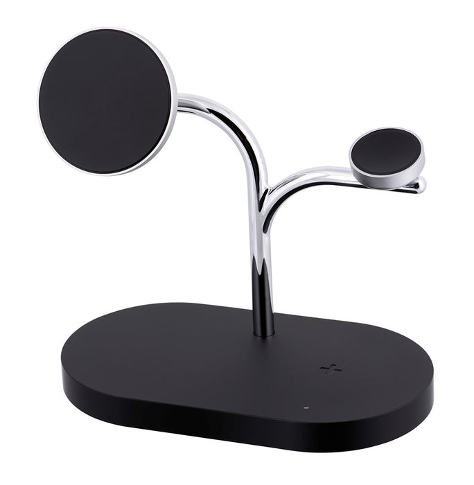 Samsung GP-PWU024WIABW mobile device charger Headset, Smartphone, Smartwatch Black, Silver USB Wireless charging Indoor