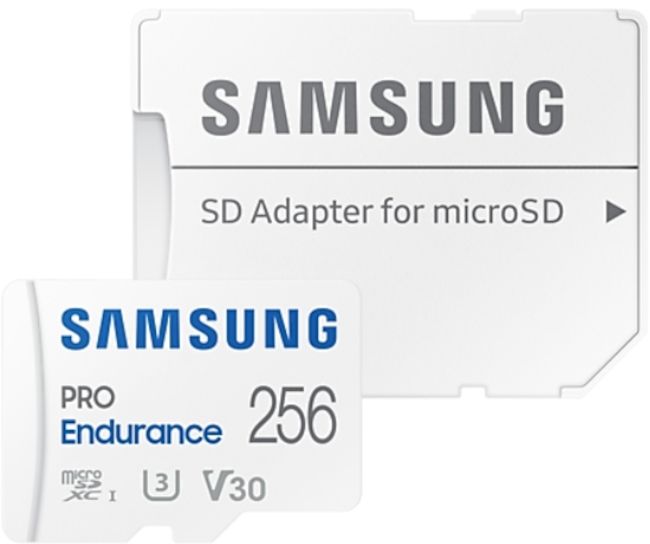 Memory card Samsung PRO Endurance, microSDXC, UHS-I, 256GB, Adapter