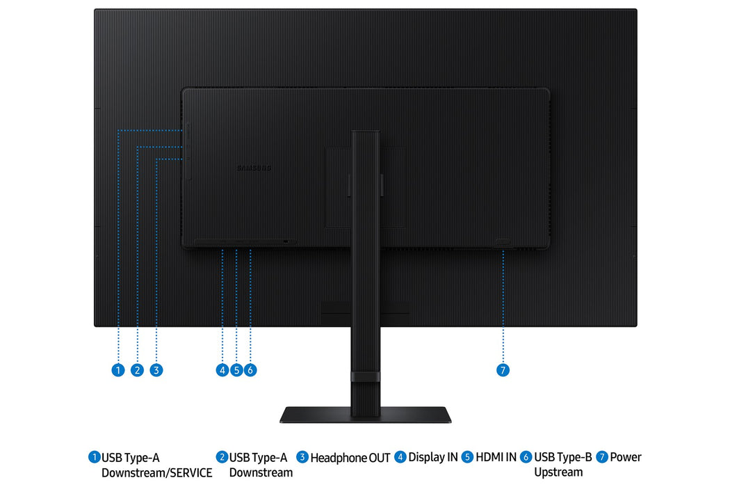 Samsung S80D computer monitor 94 cm (37") 3840 x 2160 pixels 4K Ultra HD LCD Black