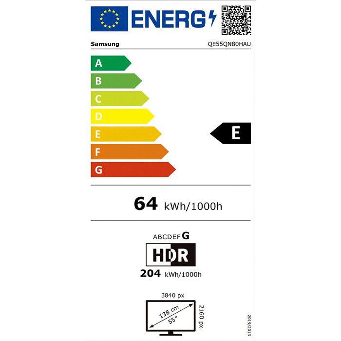 TV SAMSUNG QE55QN80HAUXXH, 55"(139.7 cm), 4K UHD Vision AI, Smart TV Tizen™, Neo QLED QN80H (2026)