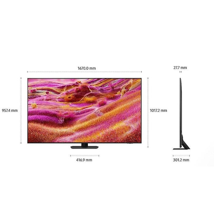 Samsung 75" 75QN90F Neo QLED Ultra HD 4K Mini LED Smart HDR 120Hz (Up to 165Hz) Model 2025 Black