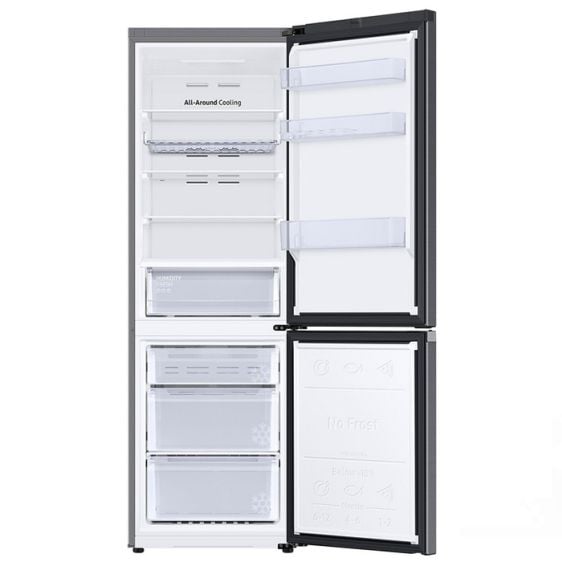 Refrigerator with freezer SAMSUNG RB34C602CB1/EF, 344 l, SmartThings, All Around Cooling, 185.3 cm