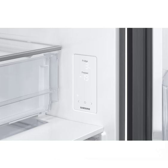 Refrigerator with freezer SAMSUNG RB53DG706AB1EO, 538 l, SmartThings AI Energy Mode, Metal Cooling, 203x75.9 cm, Black Doi