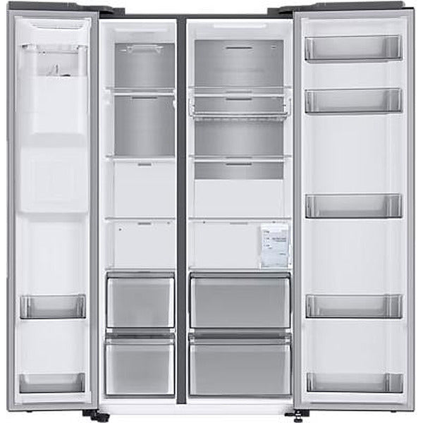 Refrigerator with freezer SAMSUNG Side-by-Side RS68A854CSL/EF, 635 l, No Frost, Wi-Fi