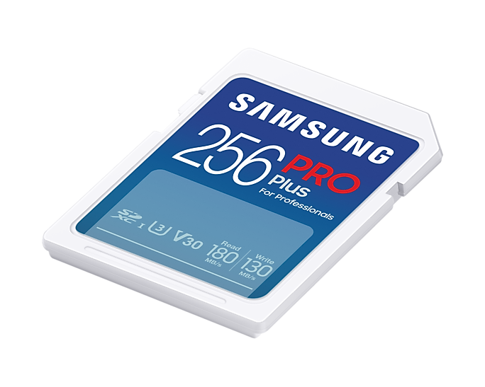 Memory card Samsung PRO Plus, SD Card, 256GB, White