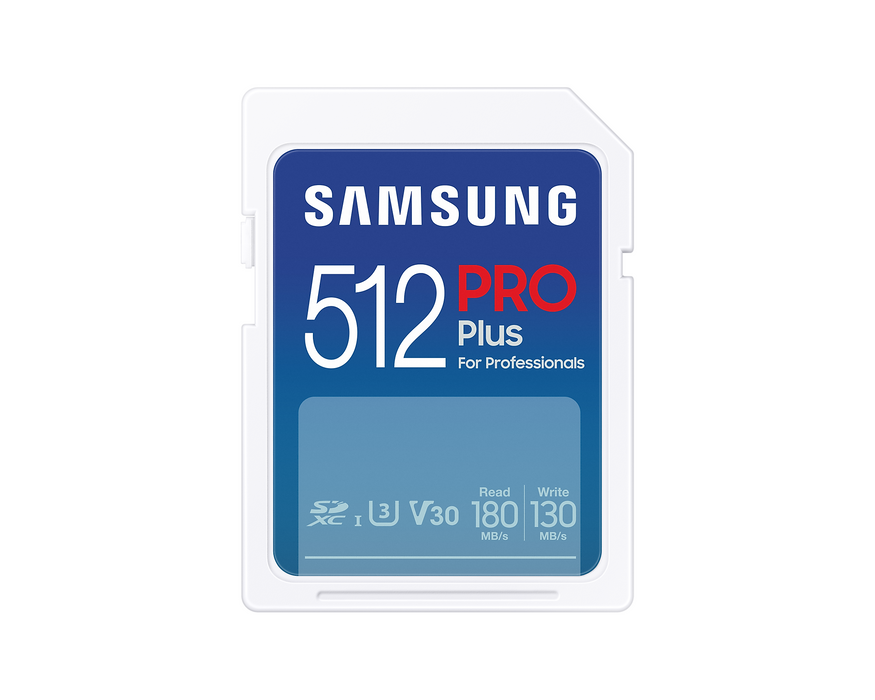 Memory card Samsung PRO Plus, SD Card, 512GB, White