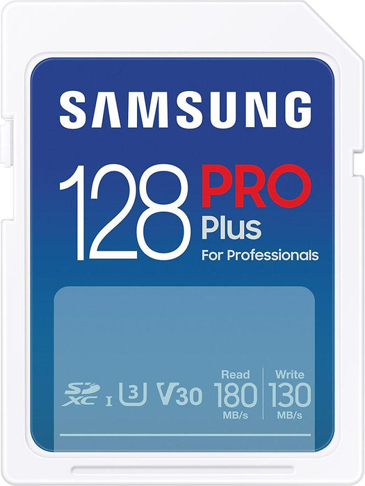 Memory card Samsung PRO Plus, SD Card, 128GB, USB Reader, White