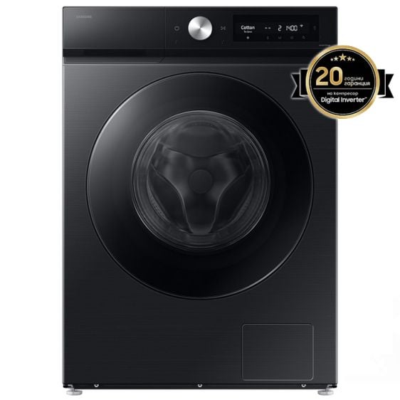 Washing machine with dryer SAMSUNG WD90DB7B85GBU4, 9/6 kg, SmartThings AI Energy, Ecobubble, 1400 rpm. Black