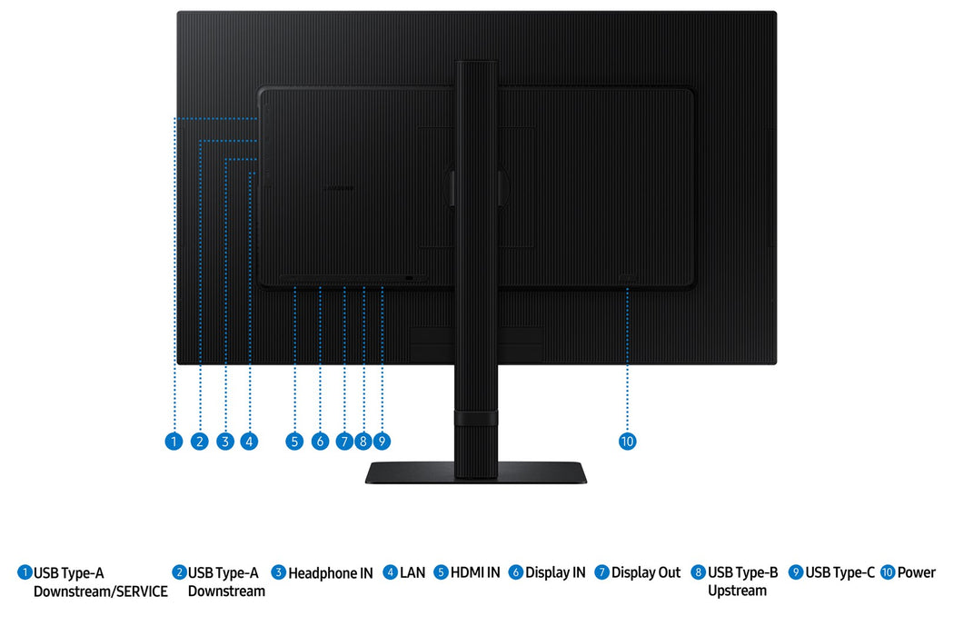 Samsung 27D600 27" IPS LED, 2560x1440, 350 cd/m2, PBP, PIP, USB-C 90W, 3xUSB 3.0, Display Port 1.4, 2xHDMI 2.2, Black