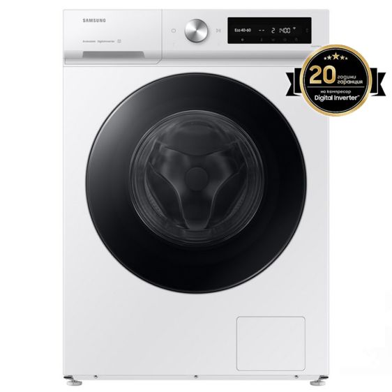 Washing machine SAMSUNG WW11DB7B34GWU4, 11 kg, SmartThings AI Energy, Eco Bubble, 1400 rpm.