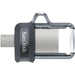 SanDisk Ultra Dual m3.0 USB flash drive 256 GB USB Type-A / Micro-USB 3.2 Gen 1 (3.1 Gen 1) Black Silver Transparent