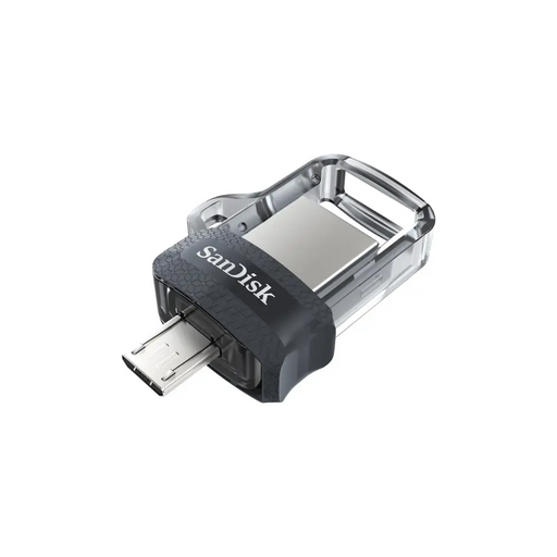 SanDisk Ultra Dual m3.0 USB flash drive 256 GB USB Type-A / Micro-USB 3.2 Gen 1 (3.1 Gen 1) Black Silver Transparent