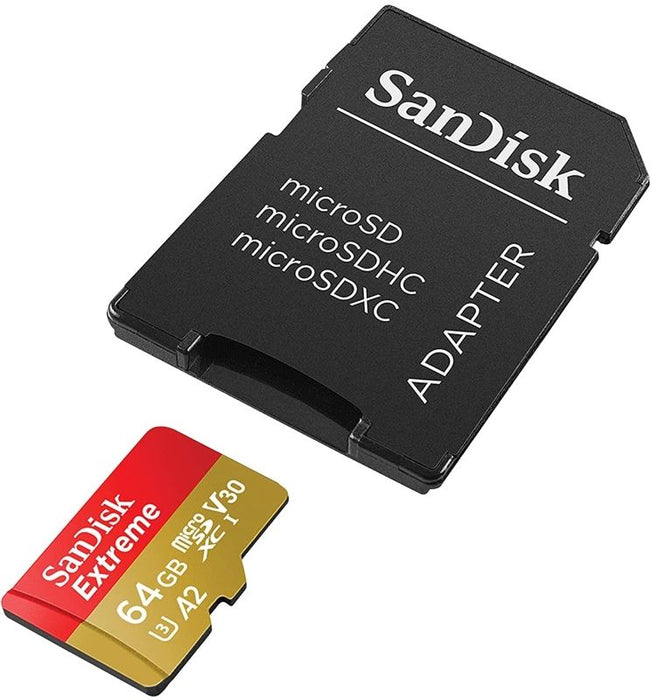 Memory card SANDISK EXTREME microSDXC 64 GB 170/80 MB/s UHS-I U3 (SDSQXAH-064G-GN6MA)
