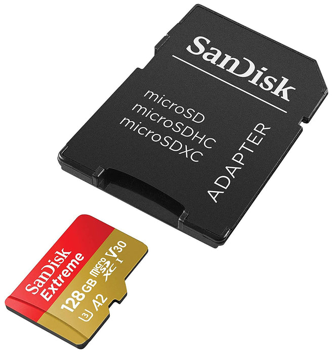 Memory card SANDISK EXTREME microSDXC 128 GB 190/90 MB/s UHS-I U3 (SDSQXAA-128G-GN6MA)