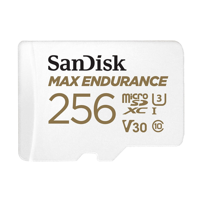 Memory card SANDISK MAX Endurance, SD Adapter, micro SDXC UHD, V30, 256GB, Class 10
