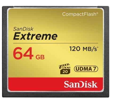 Memory card SANDISK Extreme® CompactFlash® Memory Card 64Gb
