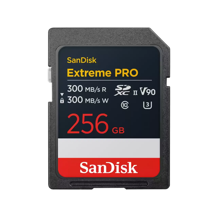 SanDisk Memory Card Extreme Pro SDXC 256GB, 300MB/s, V90 UHS-II