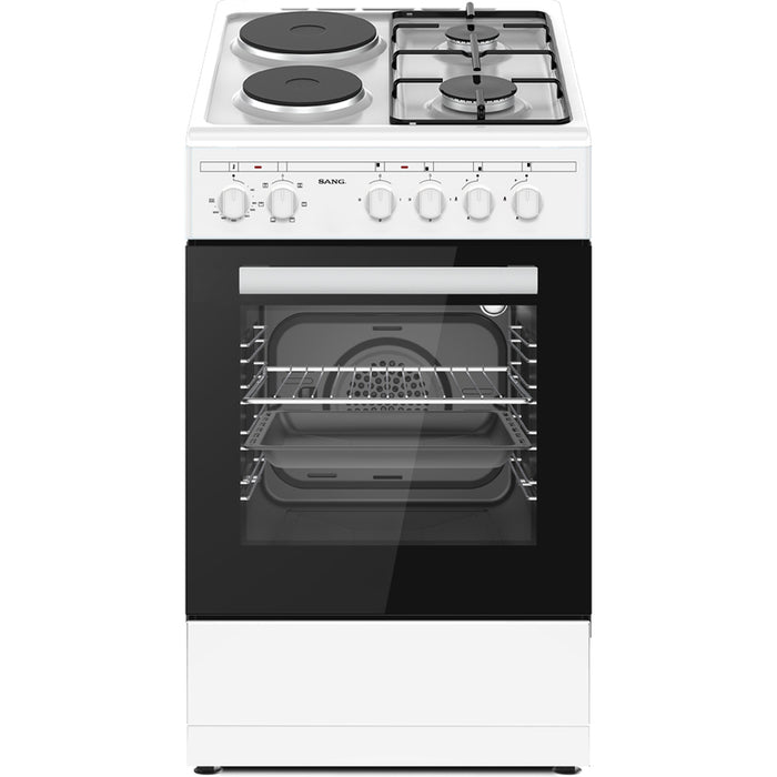 Combination stove SANG SG 5622 MW A, 2 GAS AND 2 ELECTRIC, IGNITION BUTTON
