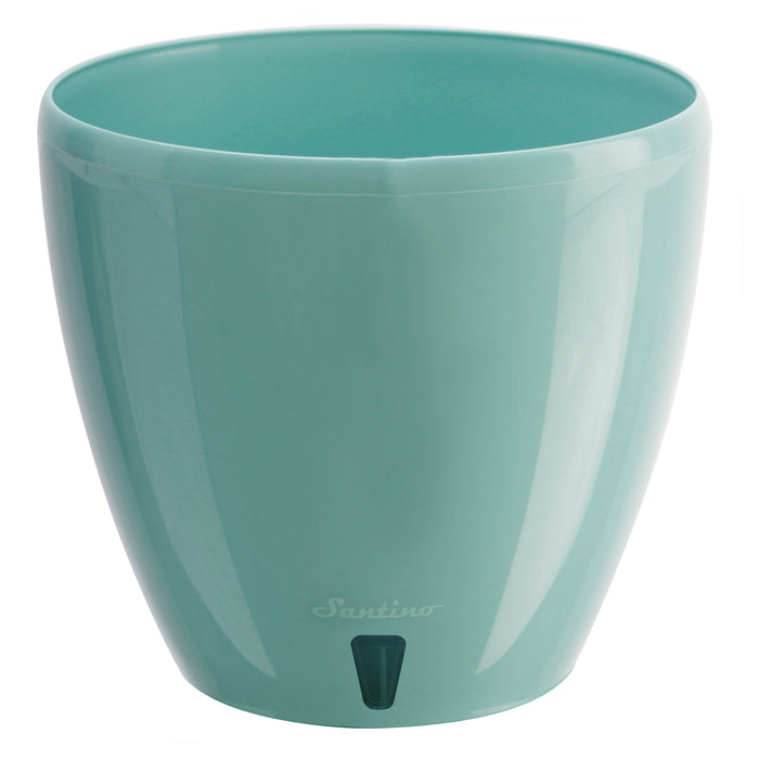 PLASTIC POT F16CM WITH WATER TANK SANTINO DECO TWIN