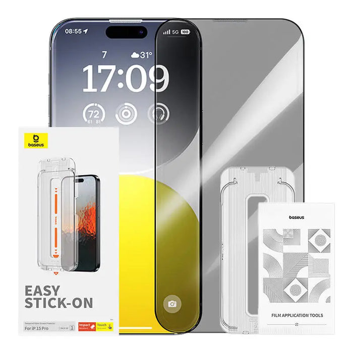 Sapphire Tempered Glass Baseus 0.3mm for iPhone 15 Pro - For smartphones<<<Tempered glass and screen protectors<<<GSM