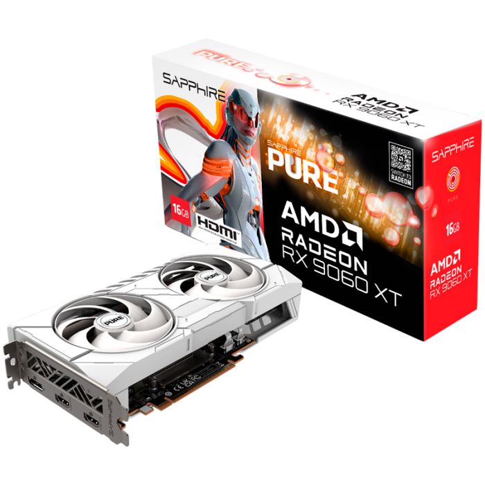 SAPPHIRE PURE AMD RADEON RX 9060 XT GAMING OC 16GB DUAL HDMI / DP