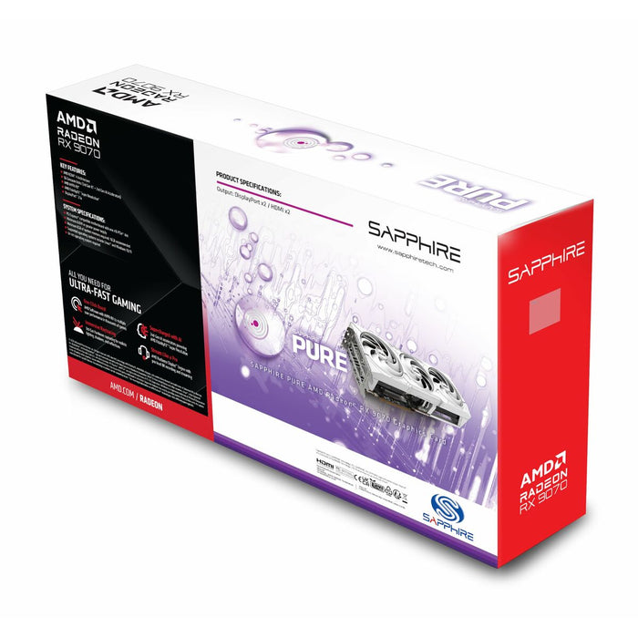 SAPPHIRE PURE AMD RADEON RX 9070 GAMING OC 16GB DUAL HDMI DUAL DP