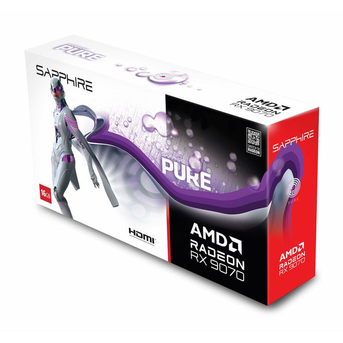 SAPPHIRE PURE AMD RADEON RX 9070 GAMING OC 16GB DUAL HDMI DUAL DP