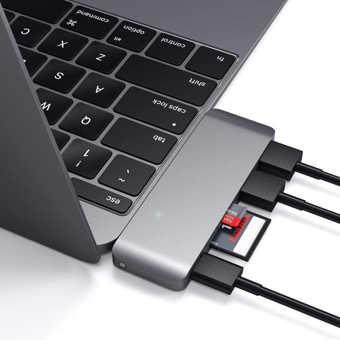 HUB USB Satechi Aluminum Type-C (3x USB 3.0, MicroSD) ST-TCUPM