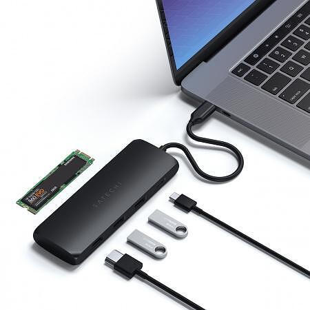 HUB USB Satechi Type-C (SSD, HDMI 4K, 2xUSB-A) ST-UCHSEK