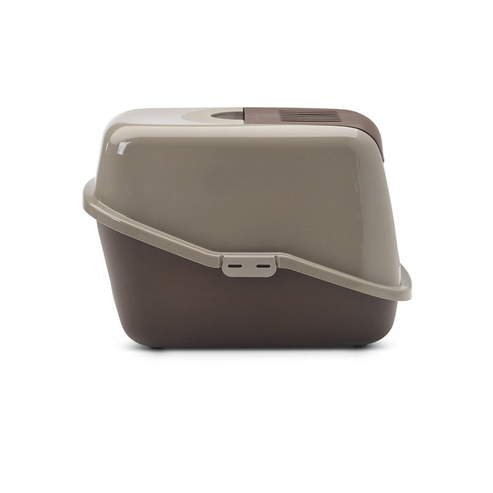 SAVIC Nestor warm gray-chocolate brown - covered cat litter box - 56x39x38.5 cm - 1 pc.