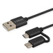 Savio CL-128 USB cable USB 2.0 1 m USB A USB C/Micro-USB A Black - USB cablesAKG-KAB<<<GSM accessoriesAKG<<<ActionPL