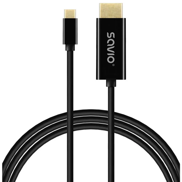 SAVIO CL-190 USB-C to HDMI Cable 30Hz 1m plastic - USB cablesKBA-USB<<<Cables and adaptersKBA<<<ActionPL