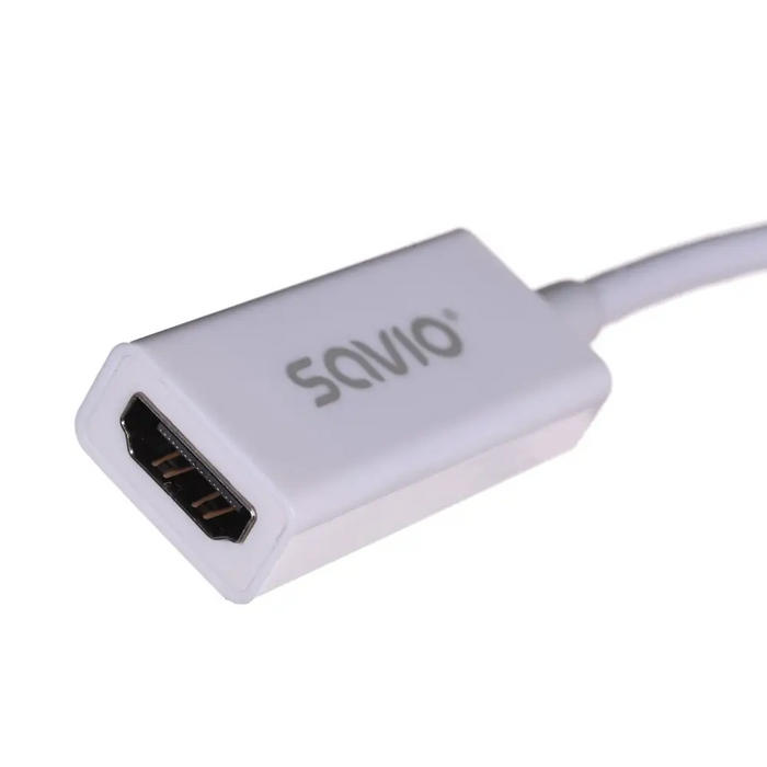 Savio CL-57 video cable adapter 0.2 m Mini DisplayPort HDMI Type A (Standard) White - AdaptersKBA-ADA<<<Cables