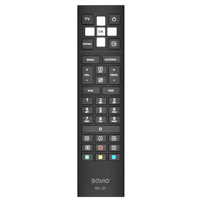 Savio RC-21 remote control IR Wireless TV set-top box Press buttons - Remote controlsTVA-PIL<<<TV
