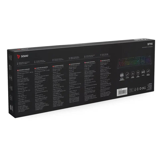 SAVIO STYX Mechanical Keyboard Outemu Brown Hot Swap RGB - KeyboardsGAM-KLA<<<PC GamingGAM<<<ActionPL