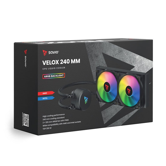 SAVIO VELOX 240mm CPU Liquid Cooler with ARGB