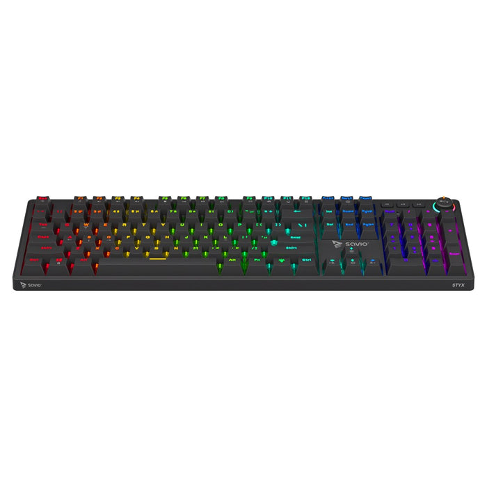 SAVIO STYX Mekanisk tastatur Outemu Peach Silent, Hot Swap, RGB