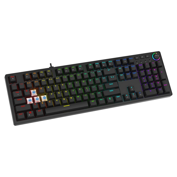 SAVIO STYX Mekanisk tastatur Outemu Peach Silent, Hot Swap, RGB