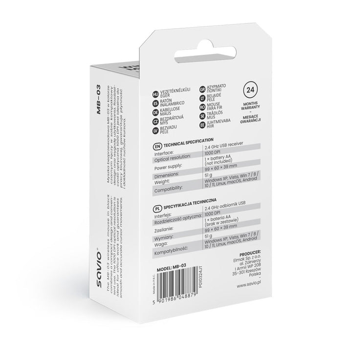 SAVIO MB-03 Wireless Mouse