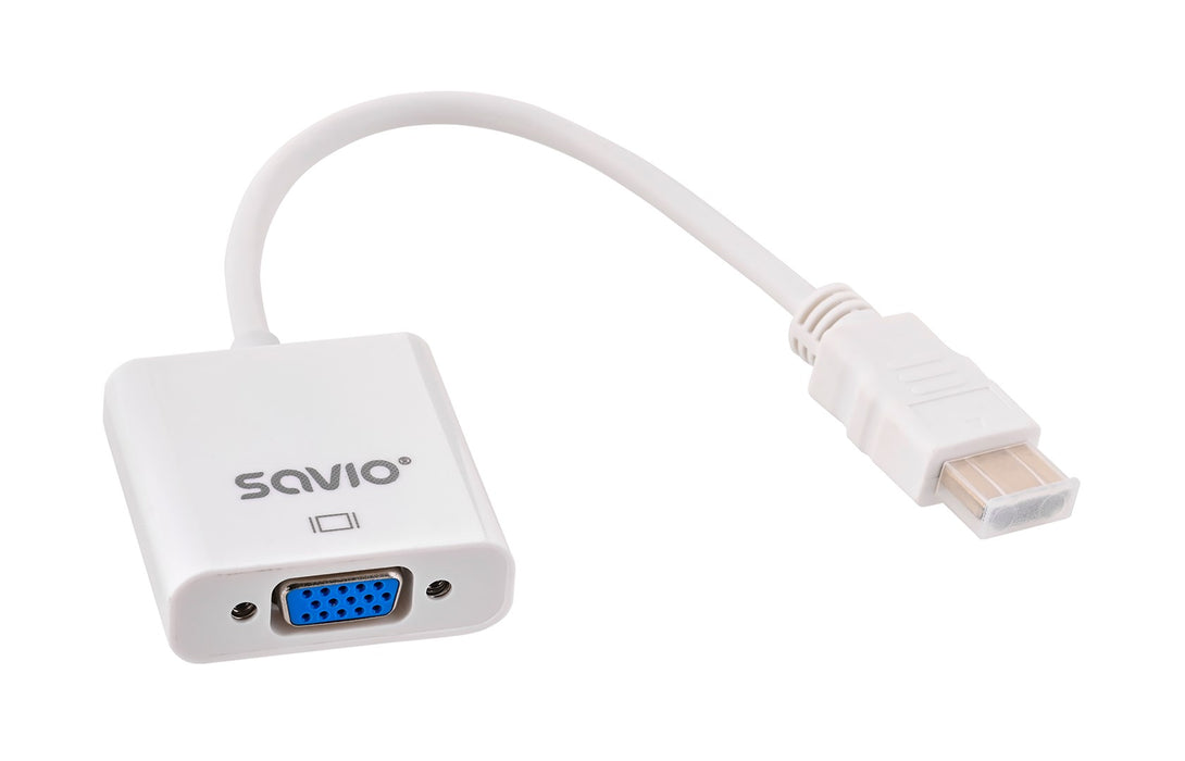 SAVIO HDMI (M) TO VGA (F) ADAPTER WHITE CL-201