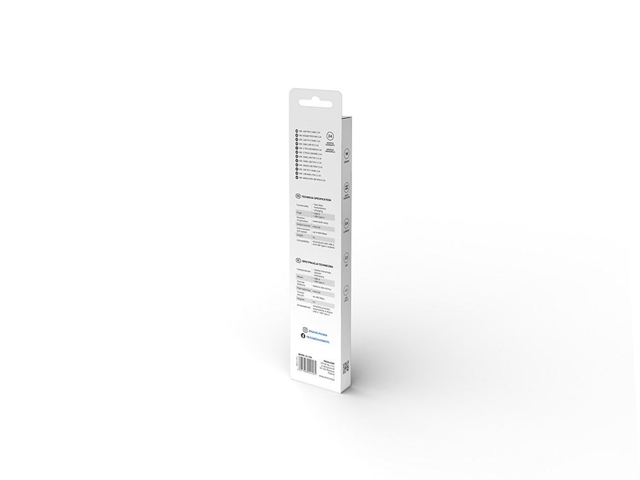 Savio USB – USB type C cable 5A, 1m CL-126 White