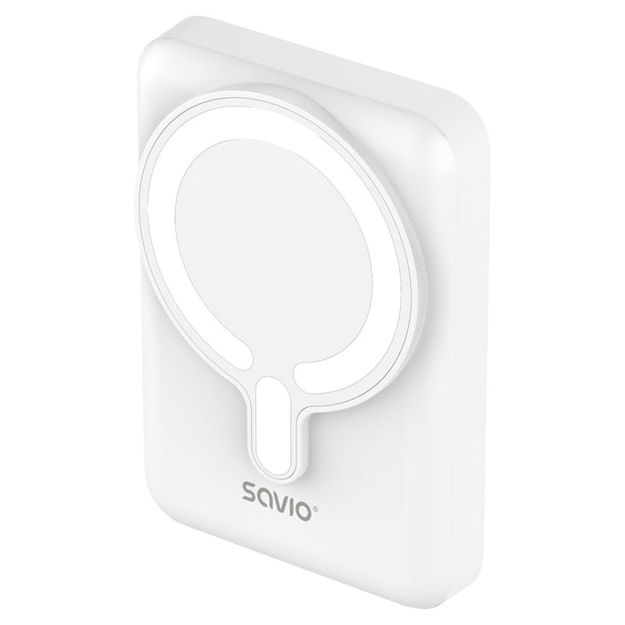 Savio BA-13 power bank 10000 mAh Wireless charging White