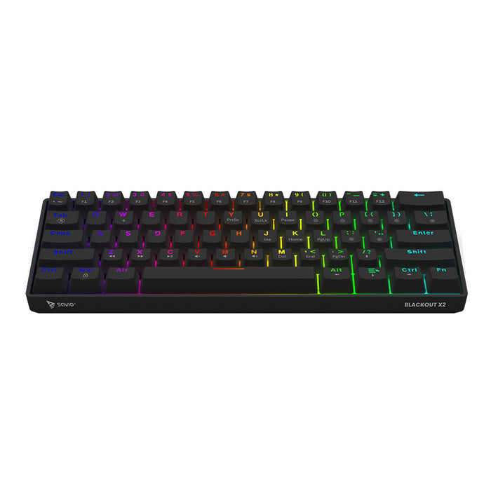Keyboard Savio BLACKOUT X2 Blue Black Qwerty US