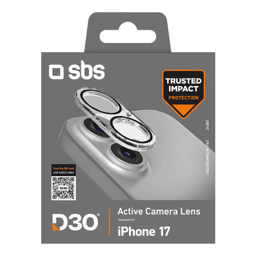 SBS Camera Glass for iPhone 17 with D3O technology - Cell phone tempered glass<<<HurtelXML