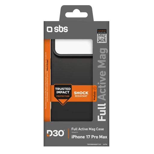SBS Full Active Mag Case with D3O Technology for iPhone 17 Pro Max - Black - Cell phone cases and covers<<<HurtelXML